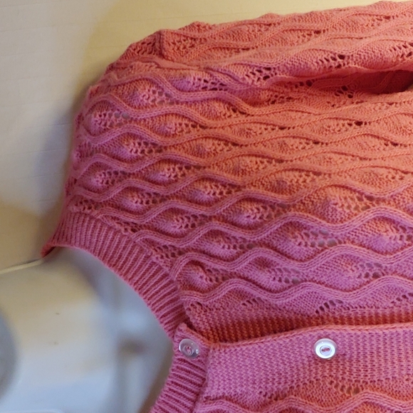 Improved Living Pink Button Cardigan Sweater Size Small/Med Knit Womens … - Picture 2 of 9